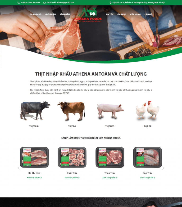 Website thịt nhập khẩu ATHENA