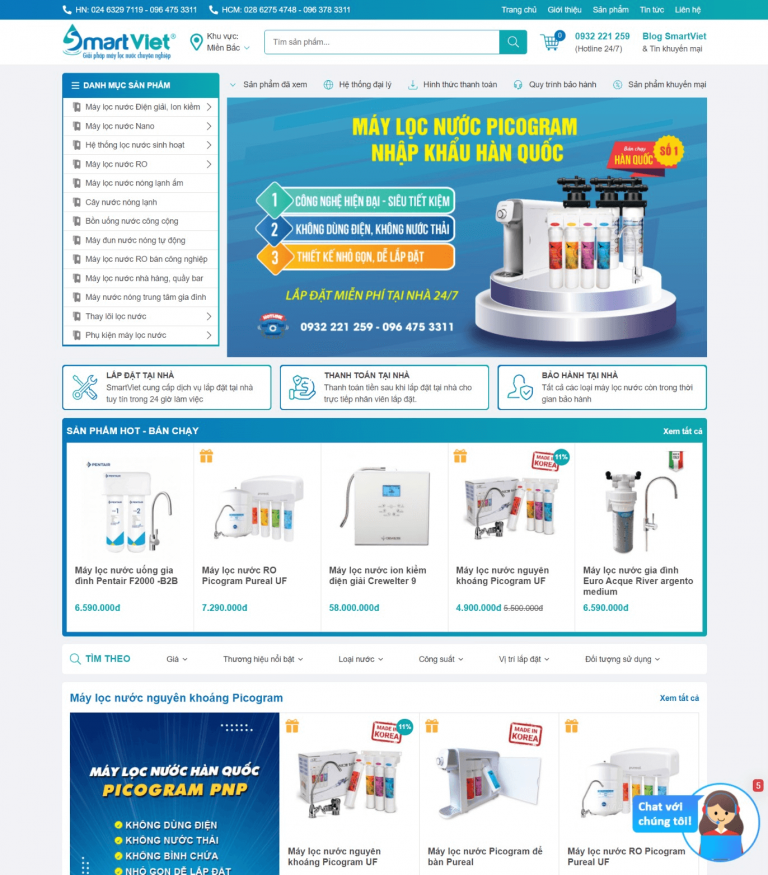 Website bán hàng của công ty cổ phần Smart Việt