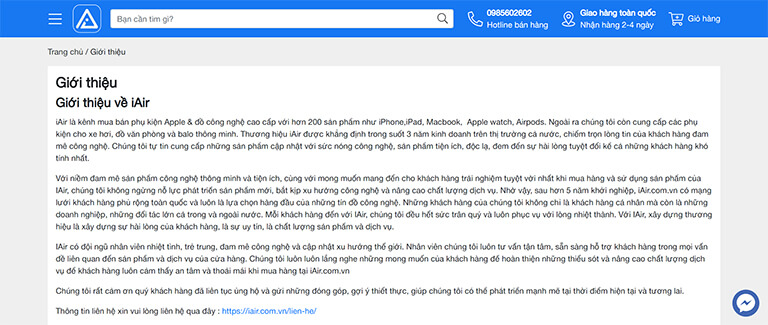 website bán phụ kiện Apple và đồ công nghệ (02)