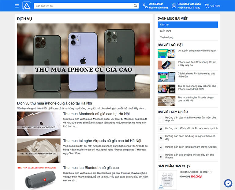 website bán phụ kiện Apple và đồ công nghệ (06)