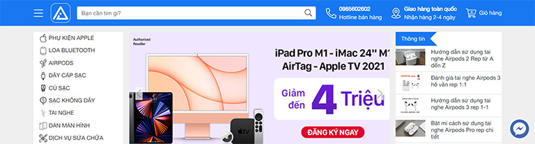 website bán phụ kiện Apple và đồ công nghệ (11)