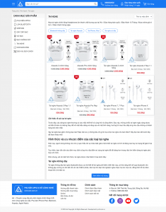 Website bán phụ kiện Apple và đồ công nghệ