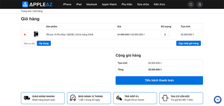 Dự án thiết kế Website chuyên bán điện thoại và cung cấp dịch vụ Apple (09)