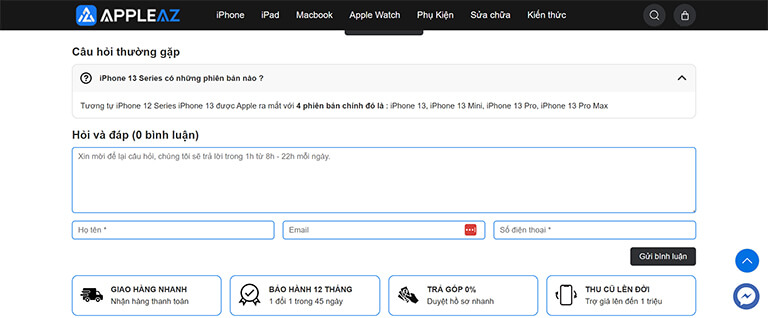 Dự án thiết kế Website chuyên bán điện thoại và cung cấp dịch vụ Apple (10)