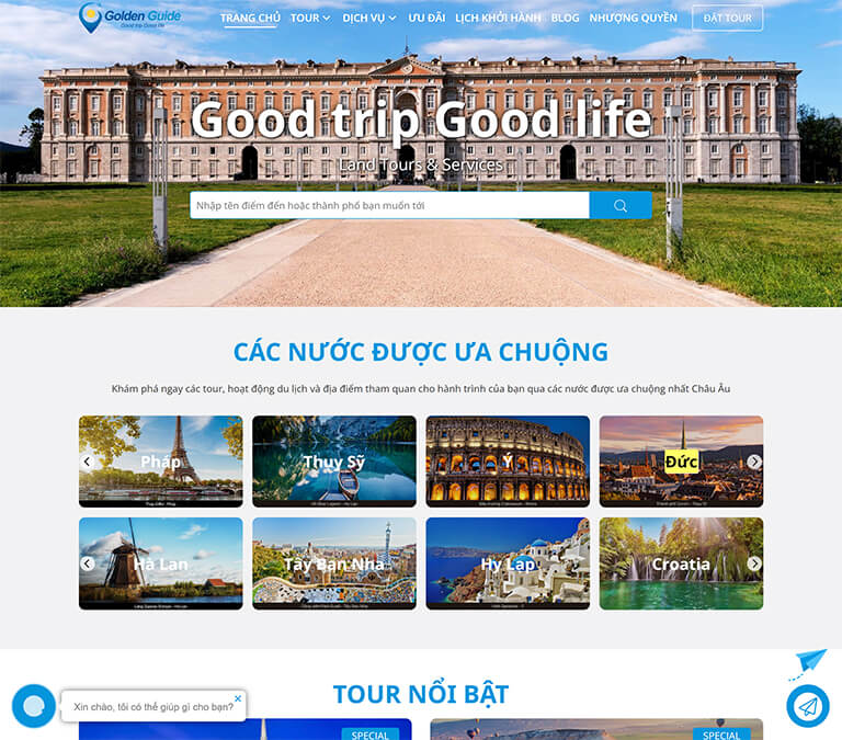Website du lịch Golden Guide Travel (01)
