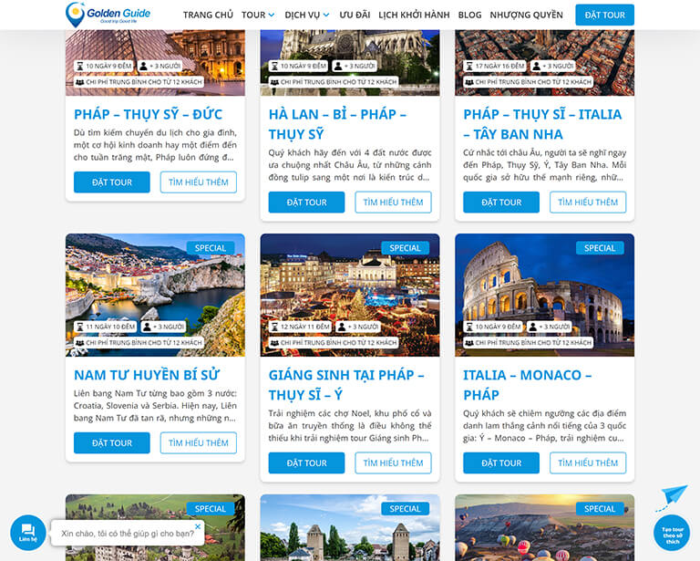 Website du lịch Golden Guide Travel (02)
