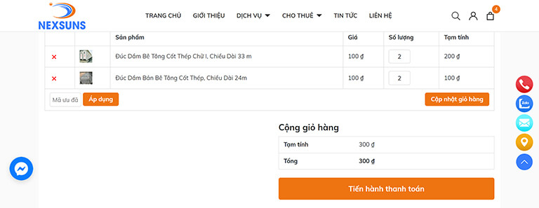 Website giới thiệu dịch vụ thi công cầu đường của công ty Nexsuns (10)