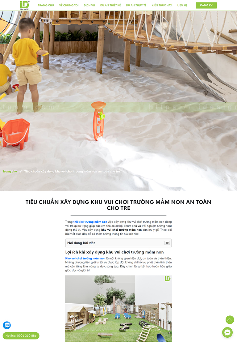 Website thiết kế kiến trúc và nội thất trường mầm non (04)
