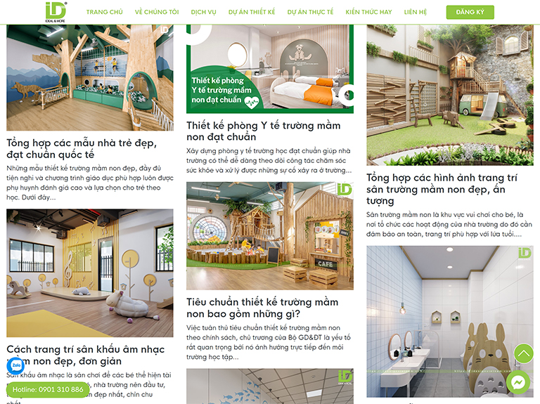 Website thiết kế kiến trúc và nội thất trường mầm non (09)